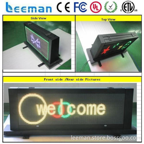 full color display p10 advertise led car roof top advertising signs